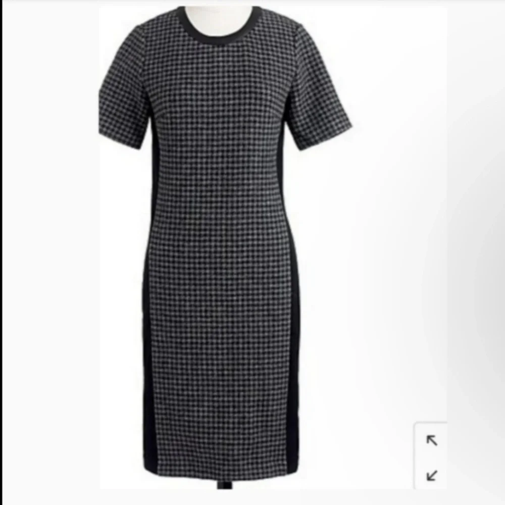 J..Crew wool houndstooth  Tweed shift dress